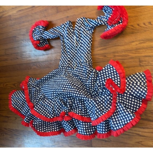 Vintage Confecciones Roal Sevilla Flamenco Spanish Ballroom Costume XXS(5 1/2 - Picture 7 of 9